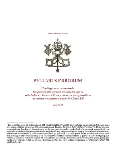 Encíclica Syllabus Errorum