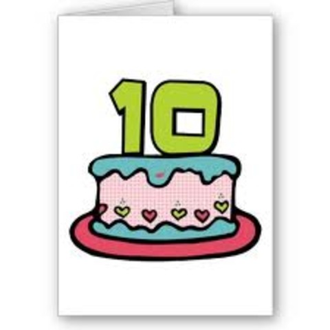 My tenth b-day