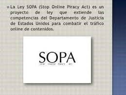 Enero 2012. En Estados Unidos se da a conocer la iniciativa de ley SOPA