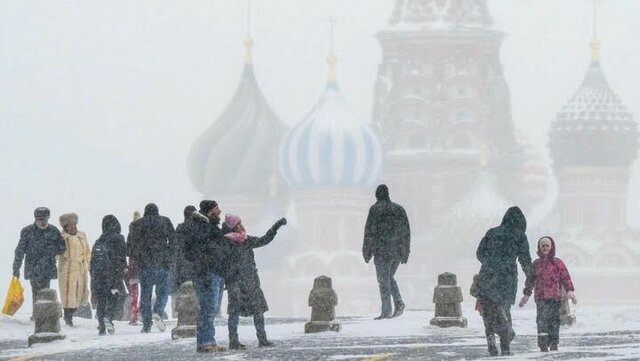 Pero nevada en Moscú en 70 años