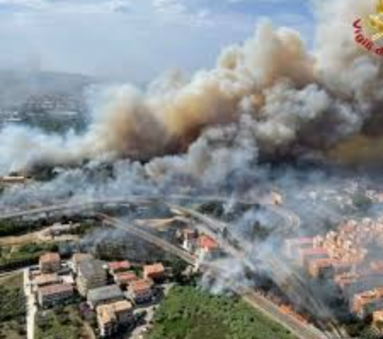 Incendio en Italia