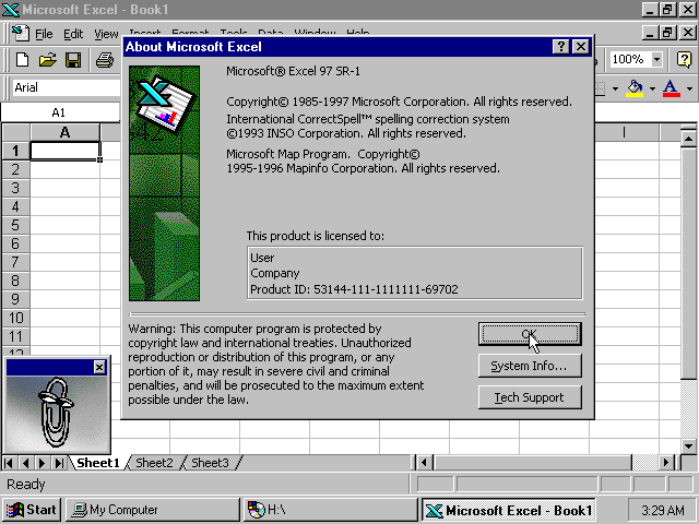 MICROSOFT EXCEL 97 (8.0)