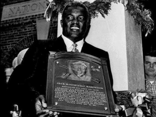 Robinson is inducted into the Baseball Hall of Fame