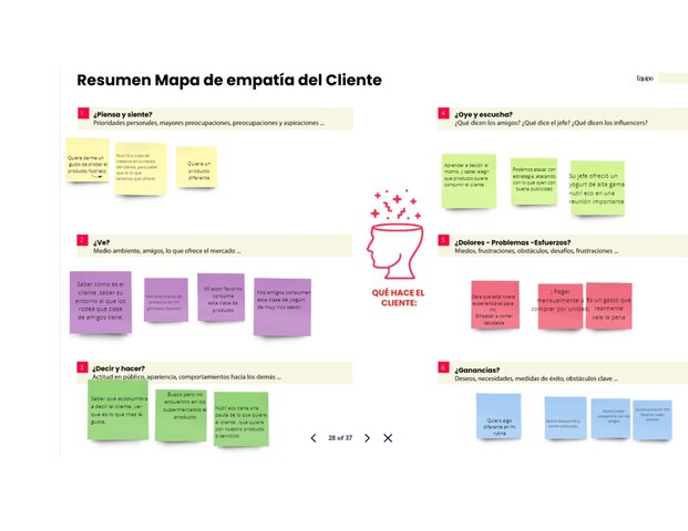 RESUMEN MAPA DE EMPATIA DEL CLIENTE