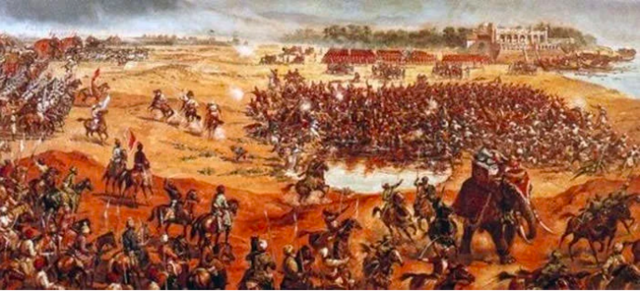 BRITISH VICTORY IN THE BATTLE OF PLASSEY