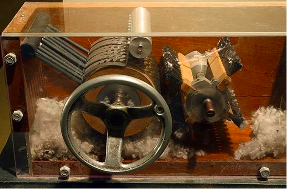ELI WHITNEY PATENTS THE COTTON GIN