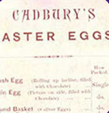 CADBURY MAKES THEIR FIRST EASTER EGG