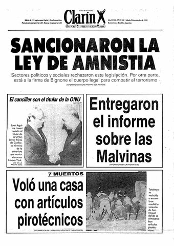 Sancion de la Ley 22.928- Autoamnistía