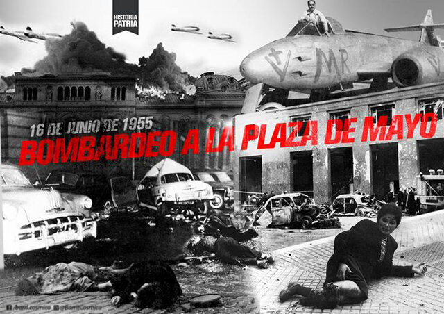 Bombardeo en la plaza de mayo