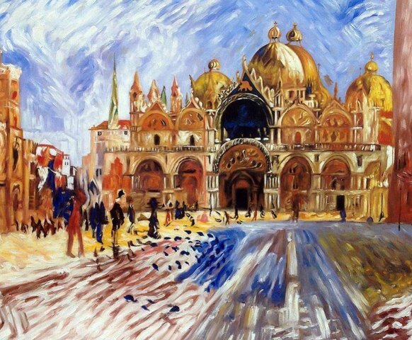 La Plaza de San Marcos - Pierre-Auguste Renoir