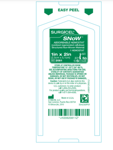 Approval of SURGICEL SNoW