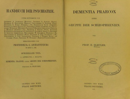 Eugen Bleuer (1857-1939) - Psiquiatra