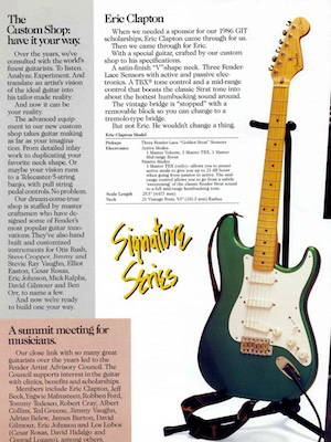 Eric Clapton and Yngwie Malmsteen artist series strats are released.