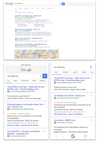 los anuncios se vuelven parte fundamental del buscador cubriendo todo la pantalla