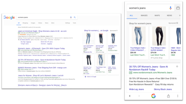 Google da prioridad a los anuncios y pone 4 anuncios arriba de la pantalla del buscador y 4 abajo