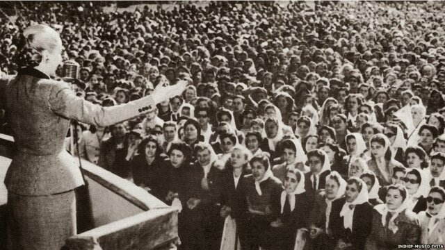 Primer discurso político de Eva Perón