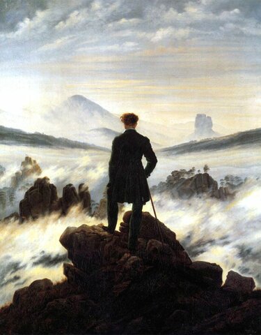 Viandante sul mare di nebbia - Friedrich