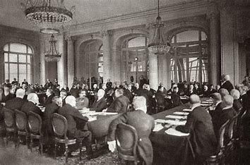 WW1 ends, Treaty of versailles