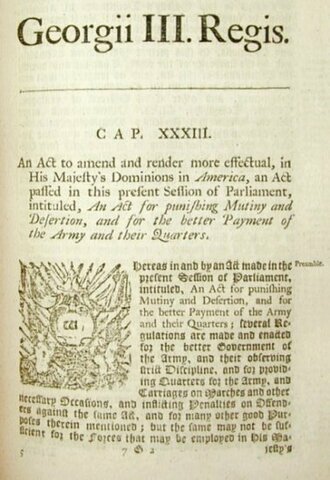 Quartering Act 1765