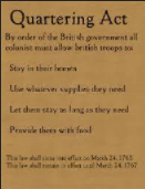 Quartering act of 1765