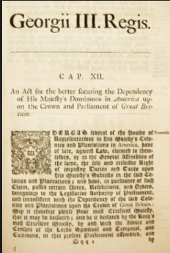 Declaratory act of 1766