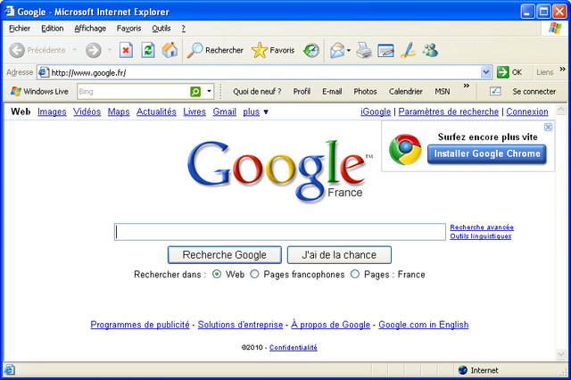 Publicación de Google Chrome.