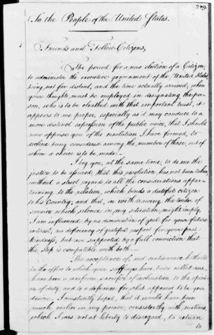 Washington’s Farewell Address