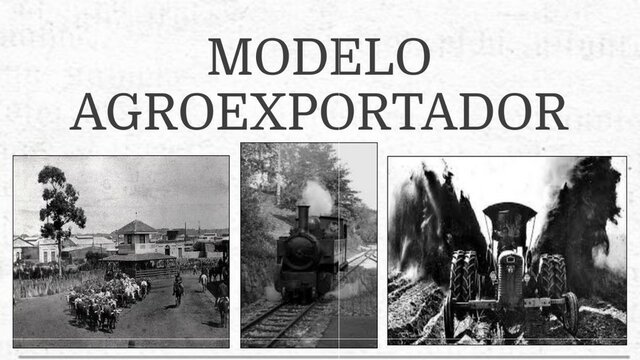Consolidacion del Modelo Agro Exportador (MAE)