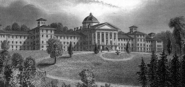 Primer hospital estatal construido en Nueva Jersey.