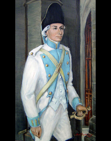 Renuncia a su carrera militar en España.