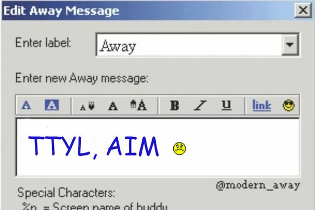When does AOL launch instant messenger?