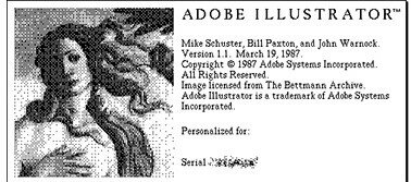 1986 y 1987: Adobe Illustrator 1.0
