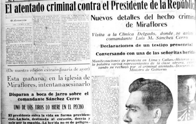 Primer atentado contra Sánchez Cerro