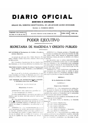 Ley General de Instituciones de Crédito