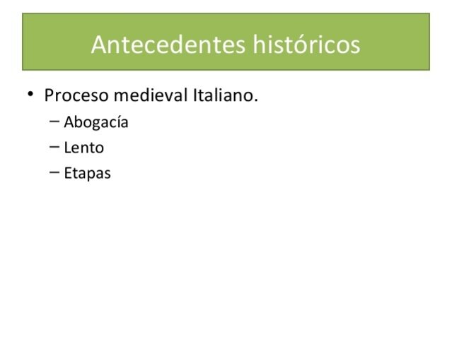 Proceso medieval italiano
