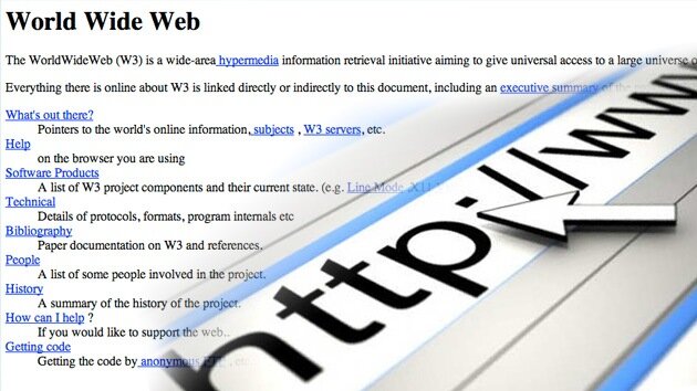 APARICION DE LA PRIMERA PAGINA WEB DEL MUNDO