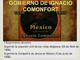 Decreto de Ignacio Comonfort 31 de marzo de 1856