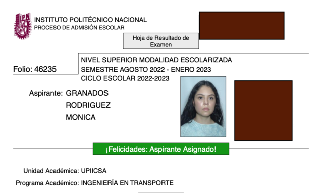 "Aspirante asignado"