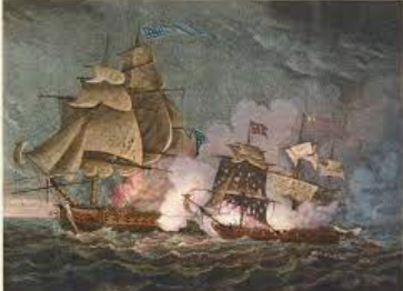 US Ship fires at British Ship