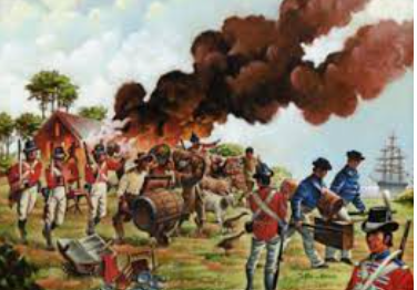 Royal Marines burn the city of  Havre de Grace, Maryland