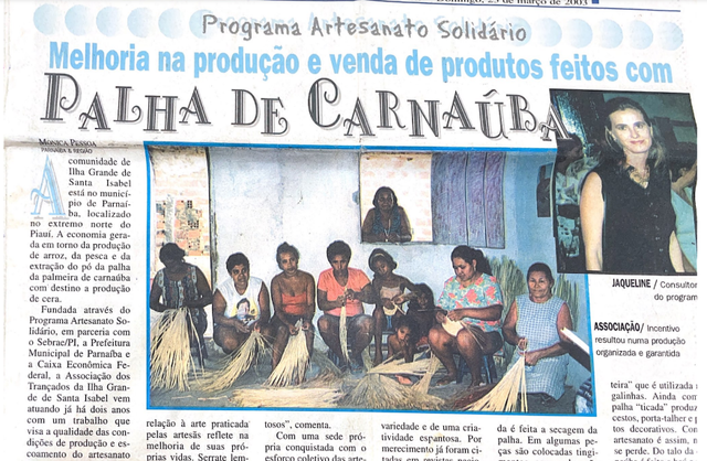 Matéria Programa Artesanato Solidário