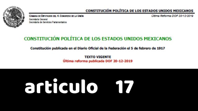 Reforma Artículo 17 CPEUM