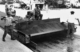 Primer pavimento asfáltico en Estados Unidos