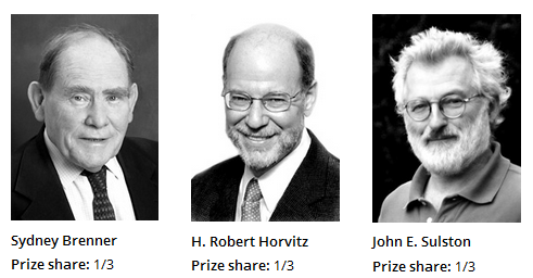 Sydney Brenner, Robert Horvitz & John Sulston