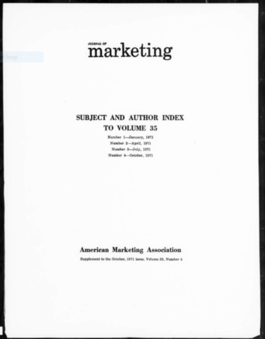 The Journal of Marketing