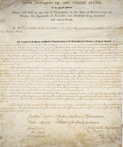 the Alien act is passed