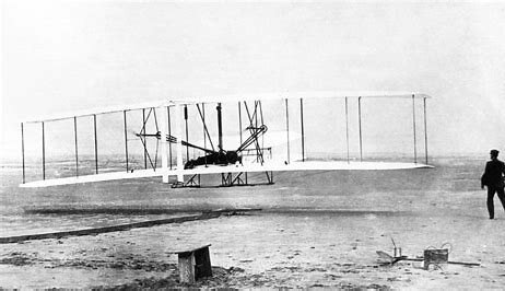 the first airplane takes flight