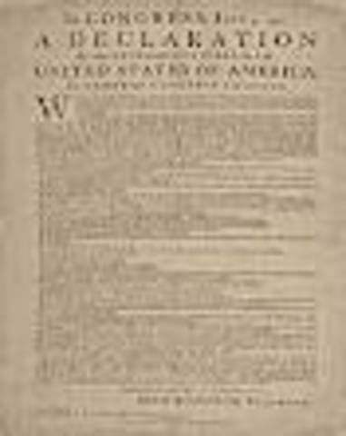 The Decleration of Independence was approved