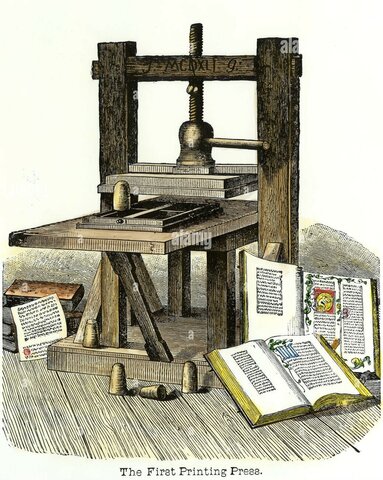 Invencion de la imprenta por Johannes Gutenberg