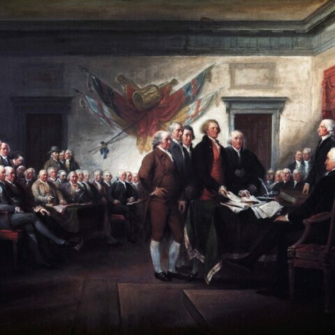 The declaration of independence is signed